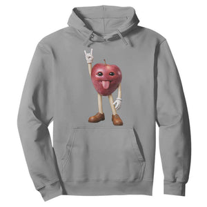 Funny Apple With Face Wapple Meme Hoodie TS12 Sport Gray Print Your Wear