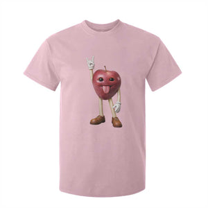 Funny Apple With Face Wapple Meme T Shirt For Kid TS12 Light Pink Print Your Wear
