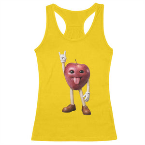 Funny Apple With Face Wapple Meme Racerback Tank Top TS12 Daisy Print Your Wear