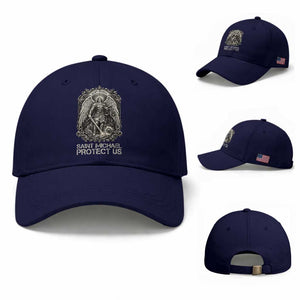 St Michael The Archangel Protect Us Baseball Cap Christian Faith Gift TS12 Baseball Cap Universal Fit Dark Blue Print Your Wear
