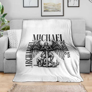 Saint Michael Archangel Defende Nos In Proelio Throw Blanket Christian Faith Gift TS12 Print Your Wear