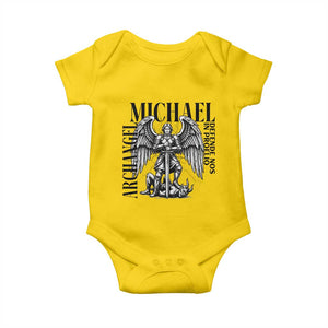 Saint Michael Archangel Defende Nos In Proelio Baby Onesie Christian Faith Gift TS12 Daisy Print Your Wear