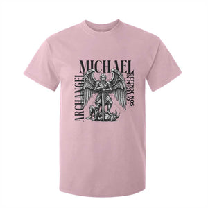 Saint Michael Archangel Defende Nos In Proelio T Shirt For Kid Christian Faith Gift TS12 Light Pink Print Your Wear
