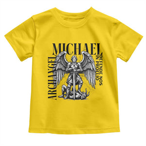 Saint Michael Archangel Defende Nos In Proelio Toddler T Shirt Christian Faith Gift TS12 Daisy Print Your Wear