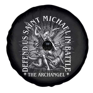 Saint Michael Defend Us In Battle Spare Tire Cover Catholic Protection Gift TS12 Print Your Wear