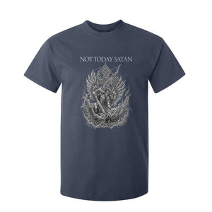 Not Today Satan T Shirt For Kid Saint Michael Fights Evil TS12 Navy Print Your Wear