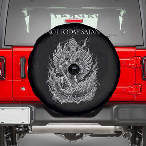 Not Today Satan Spare Tire Cover Saint Michael Fights Evil TS12 Black Print Your Wear