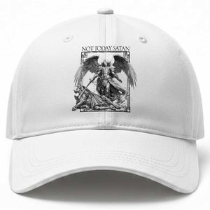 Funny Saint Michael Defeating Satan Baseball Cap Not Today Satan TS12 Print Your Wear