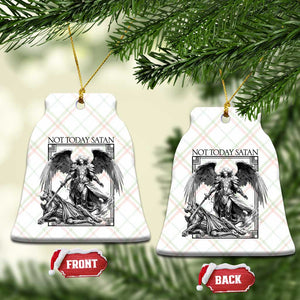 Funny Saint Michael Defeating Satan Ceramic Ornament Not Today Satan TS12 Print Your Wear