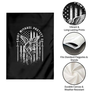 Vintage Saint Michael Archangel Protect Us Prayer Garden Flag TS12 Print Your Wear