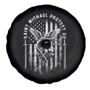 Vintage Saint Michael Archangel Protect Us Prayer Spare Tire Cover TS12 Print Your Wear