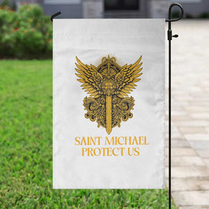 Vintage Catholic Saint Michael Protect Us Garden Flag Religious Gift TS12 Print Your Wear
