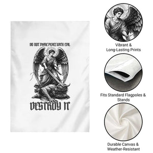 Do Not Make Peace With Evil Garden Flag Archangel Saint Michael TS12 Print Your Wear