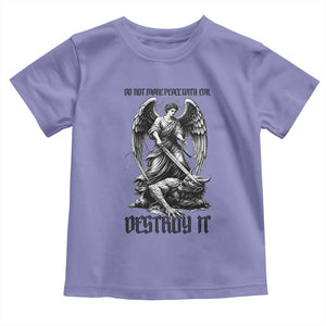Do Not Make Peace With Evil Toddler T Shirt Archangel Saint Michael TS12 Violet Print Your Wear