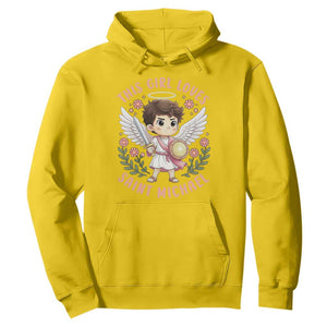 This Girl Loves Saint Michael Hoodie Religious Faith Gift TS12 Daisy Print Your Wear