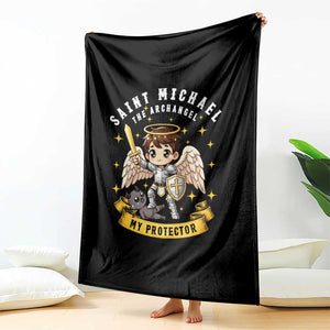 Funny Saint Michael Defeating Satan Throw Blanket Religious Faith Gift TS12 Print Your Wear