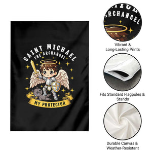 Funny Saint Michael Defeating Satan Garden Flag Religious Faith Gift TS12 Print Your Wear