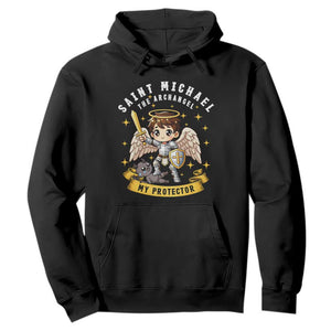 Funny Saint Michael Defeating Satan Hoodie Religious Faith Gift TS12 Black Print Your Wear