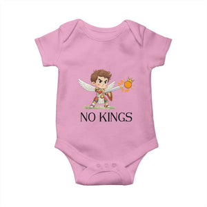 No Kings Baby Onesie Funny Saint Michael Topples The Crown TS12 Light Pink Print Your Wear