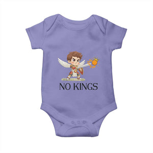 No Kings Baby Onesie Funny Saint Michael Topples The Crown TS12 Violet Print Your Wear