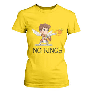 No Kings T Shirt For Women Funny Saint Michael Topples The Crown TS12 Daisy Print Your Wear