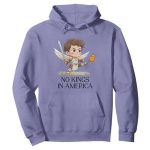No Kings In America Hoodie Funny Saint Michael Kicking Crown TS12 Violet Print Your Wear