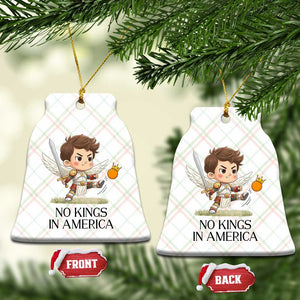 No Kings In America Ceramic Ornament Funny Saint Michael Kicking Crown TS12 Print Your Wear