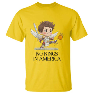 No Kings In America T Shirt Funny Saint Michael Kicking Crown TS12 Daisy Print Your Wear