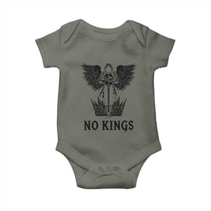No Kings Baby Onesie St Michael Archangel Victory Over Tyranny TS12 Military Green Print Your Wear