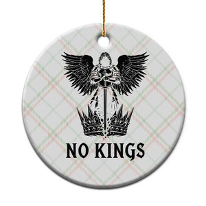 No Kings Ceramic Ornament St Michael Archangel Victory Over Tyranny TS12 1pc Christmas Plaid Print Your Wear