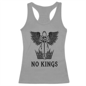No Kings Racerback Tank Top St Michael Archangel Victory Over Tyranny TS12 Sport Gray Print Your Wear