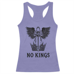 No Kings Racerback Tank Top St Michael Archangel Victory Over Tyranny TS12 Violet Print Your Wear