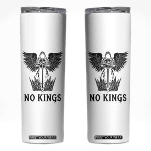 No Kings Skinny Tumbler St Michael Archangel Victory Over Tyranny TS12 White Print Your Wear