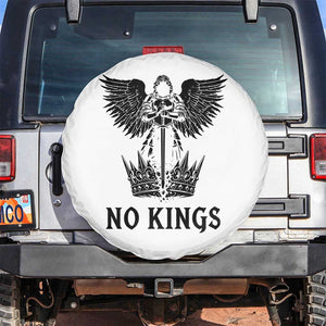 No Kings Spare Tire Cover St Michael Archangel Victory Over Tyranny TS12 No hole White Print Your Wear