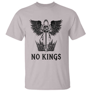 No Kings T Shirt St Michael Archangel Victory Over Tyranny TS12 Ice Gray Print Your Wear