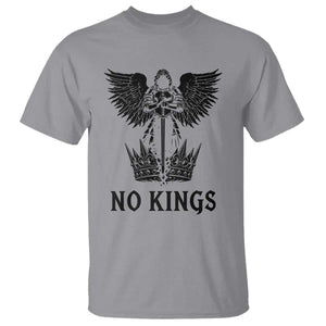 No Kings T Shirt St Michael Archangel Victory Over Tyranny TS12 Sport Gray Print Your Wear