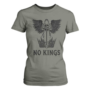 No Kings T Shirt For Women St Michael Archangel Victory Over Tyranny TS12 Military Green Print Your Wear