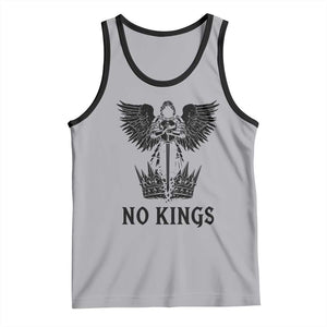 No Kings Tank Top St Michael Archangel Victory Over Tyranny TS12 Athletic Heather Black Print Your Wear