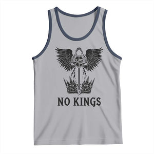 No Kings Tank Top St Michael Archangel Victory Over Tyranny TS12 Athletic Heather Navy Print Your Wear