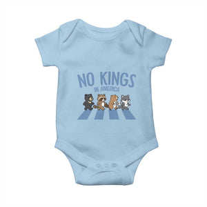 Funny No Kings Cute Forest Animals Baby Onesie Gift For Animal Lovers TS12 Light Blue Print Your Wear