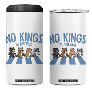 Funny No Kings Cute Forest Animals 4 in 1 Can Cooler Tumbler Gift For Animal Lovers TS12 One Size: 16 oz White Print Your Wear