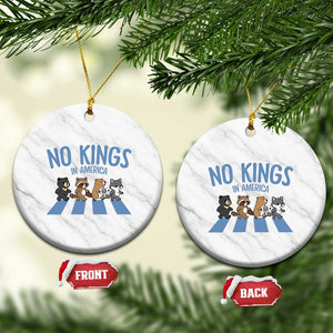 Funny No Kings Cute Forest Animals Ceramic Ornament Gift For Animal Lovers TS12 1pc White Marble Print Your Wear