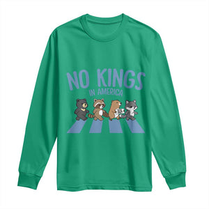 Funny No Kings Cute Forest Animals Long Sleeve Shirt Gift For Animal Lovers TS12 Irish Green Print Your Wear