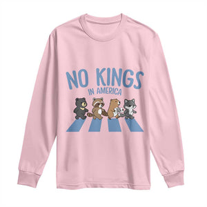 Funny No Kings Cute Forest Animals Long Sleeve Shirt Gift For Animal Lovers TS12 Light Pink Print Your Wear