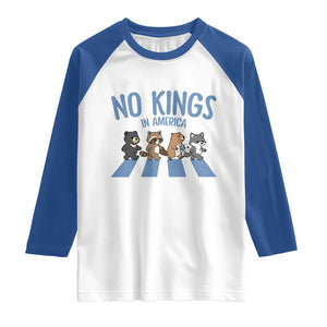 Funny No Kings Cute Forest Animals Raglan Shirt Gift For Animal Lovers TS12 White Royal Print Your Wear