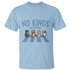 Funny No Kings Cute Forest Animals T Shirt Gift For Animal Lovers TS12 Light Blue Print Your Wear