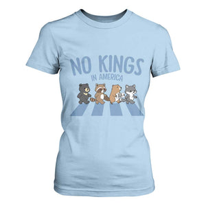 Funny No Kings Cute Forest Animals T Shirt For Women Gift For Animal Lovers TS12 Light Blue Print Your Wear