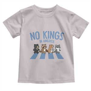 Funny No Kings Cute Forest Animals Toddler T Shirt Gift For Animal Lovers TS12 Ice Gray Print Your Wear