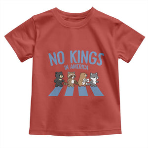Funny No Kings Cute Forest Animals Toddler T Shirt Gift For Animal Lovers TS12 Red Print Your Wear