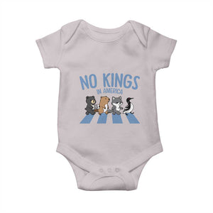 Funny Political No Kings In America Baby Onesie Gift For Animal Lovers TS12 Ice Gray Print Your Wear